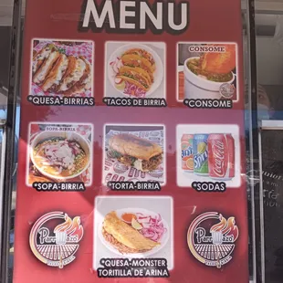 a menu