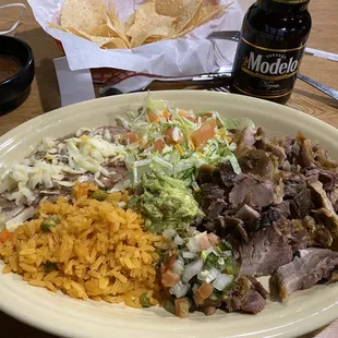 Carnitas dinner plate