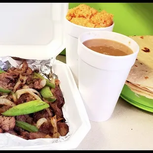 Family meal for four.