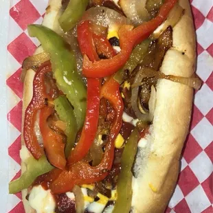 Mexican hot dog. delicious