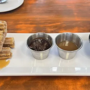 Churros and ice cream.