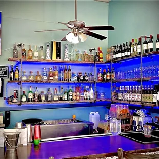 Nicely stocked bar...good tequila selection