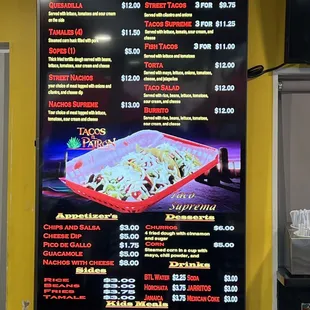 Updated menu and prices 06/2024