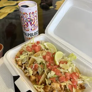 Fish tacos and sangria