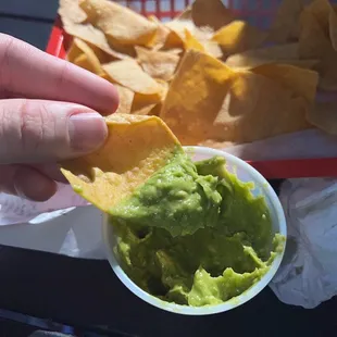 Guacamole and chips
