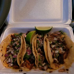 2 al pastor, and 2 carnitas