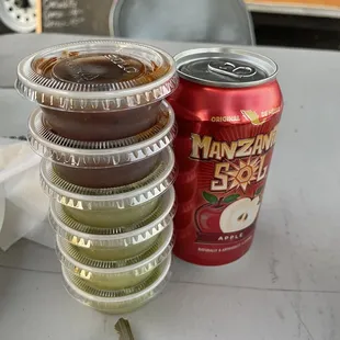 a can and a keychain