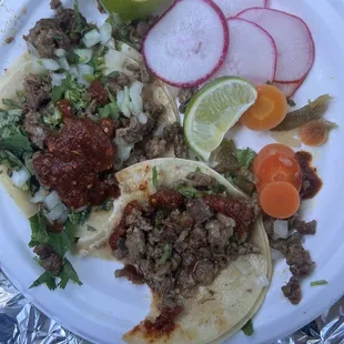 Carne Asada Tacos (don't mind my bite)