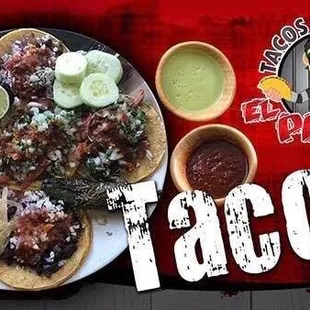 a plate of tacos and a bowl of guacamole