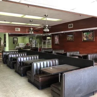 the inside of a restaurant
