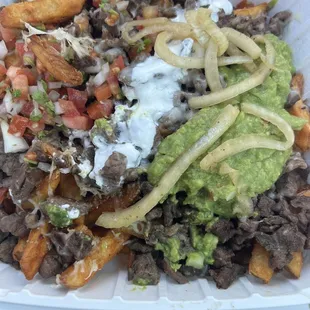 Steak fries - I added the onions from my taco plate, delicious!