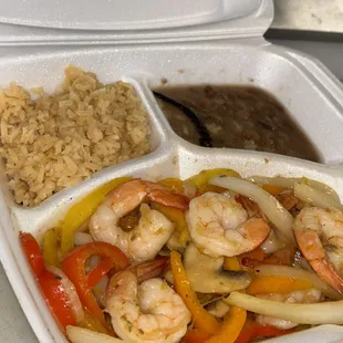 Fajitas de camaron
