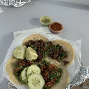 Asada and Al Pastor Tacos
