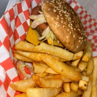 Hamburger W/fries