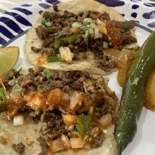 Carne Asada tacos.