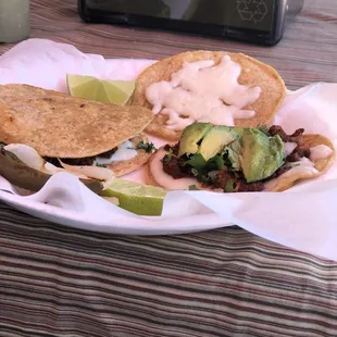 a plate of food on a table