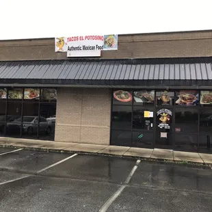 the front of the restaurant