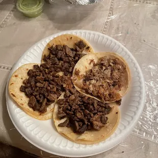 Asada and carnita taco