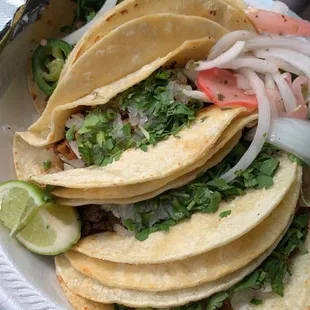 2 Tacos de Azada and 2 de pastor