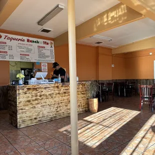 the interior of a restaurant