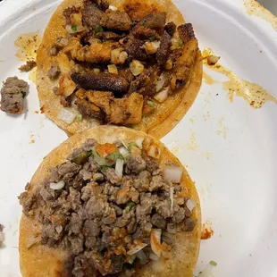 Al pastor and inedible "carne asada"