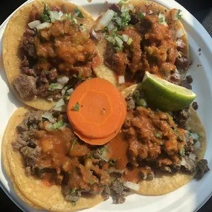 Tripas and Carne Asada