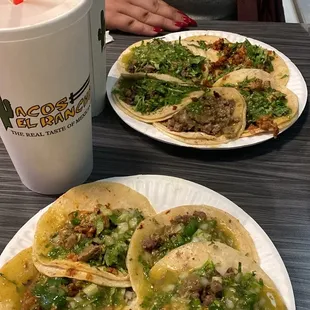 Asada and Pastor Tacos