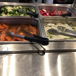 a variety of food items