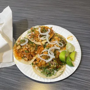 Al pastor and carnitas