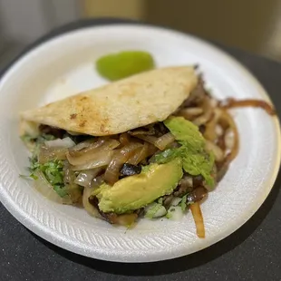 a plate of food on a table