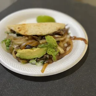 a plate of food on a table