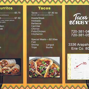 August 2019 menu trifold outside