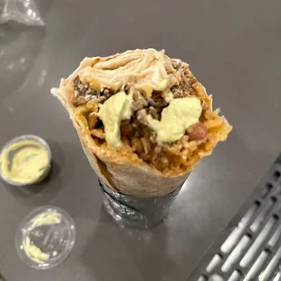 Steak burrito w/extra steak lol.