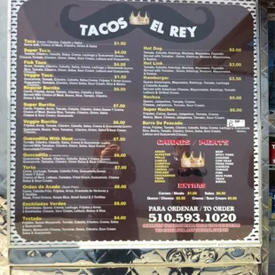 Updated menu