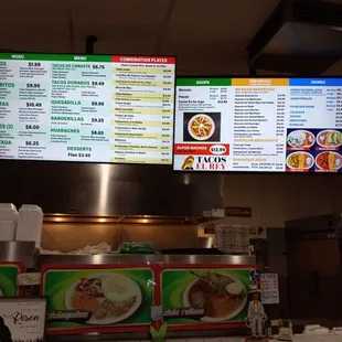 New menu board