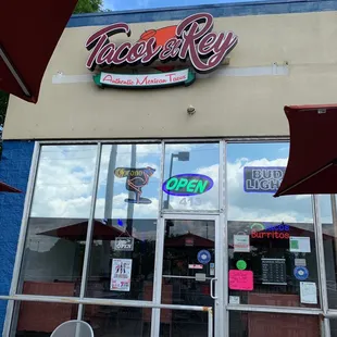 the front of the restaurant