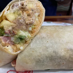 Pork burrito- fatty and tough