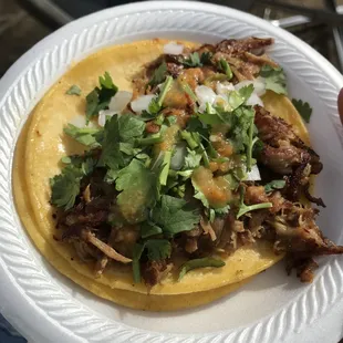 carnitas taco, awesome flavor!