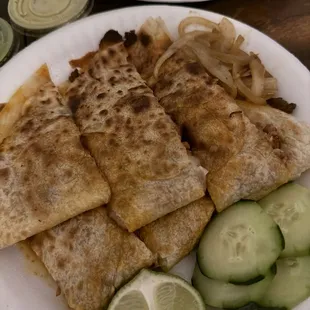 Pastor quesadilla