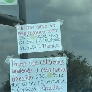 Sign in front door of the future location in Louisville