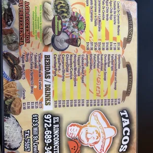 the menu