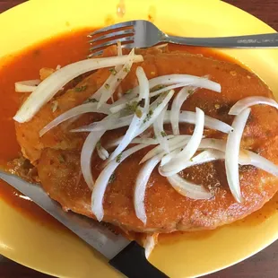 The Torta Ahogada (drowned sandwich) -from above