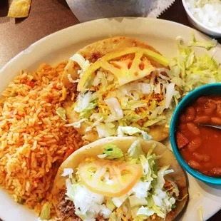 Puffy Taco plate and chips