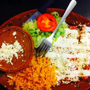 Cheese enchiladas