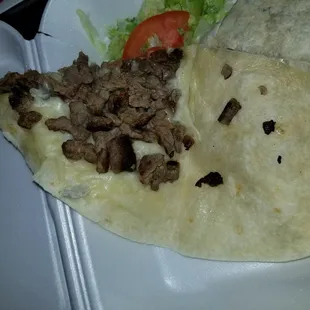 Inside of the quesadilla