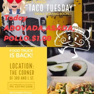 Every Tuesday $1.00 tacos at 902 third Ave Chula Vista Movil gas station