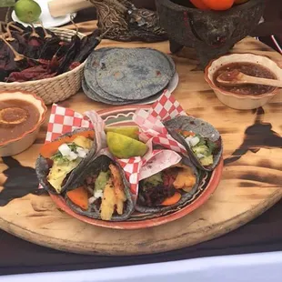 Blue corn tortillas