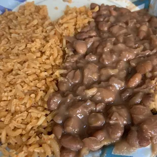 Side of rice and beans $3