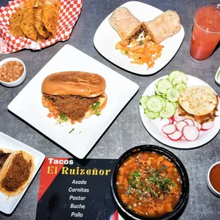 mexican food and drinks