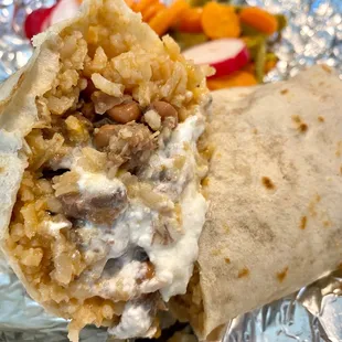 Lengua burrito $12